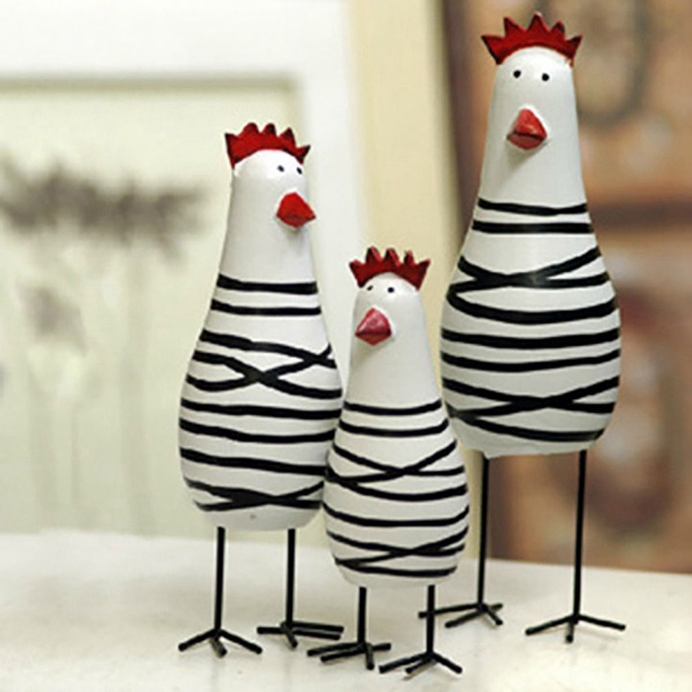 Wood Chisel Set - 3Pcs/Set Cartoon Carving Painted Chicken Statue