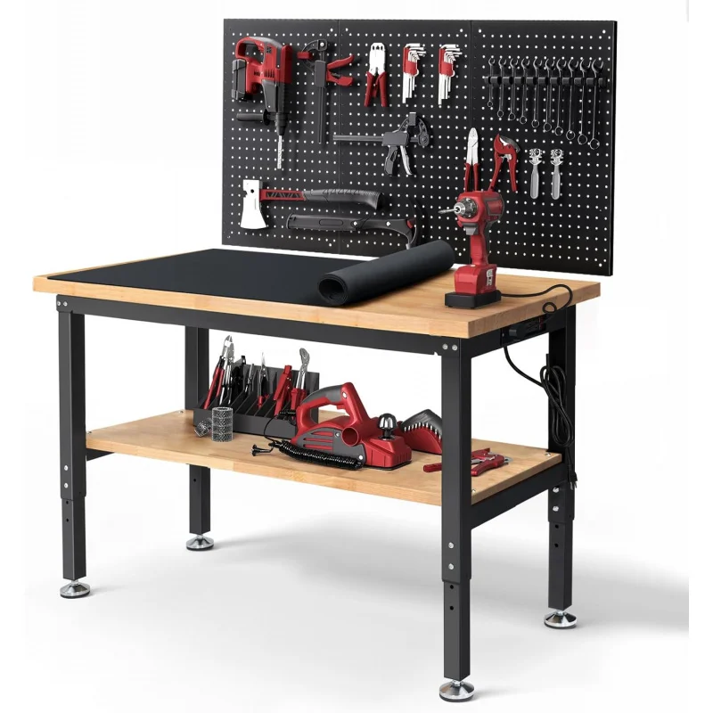 Woodworking Garage - Work Table for Garage Adjustable Height