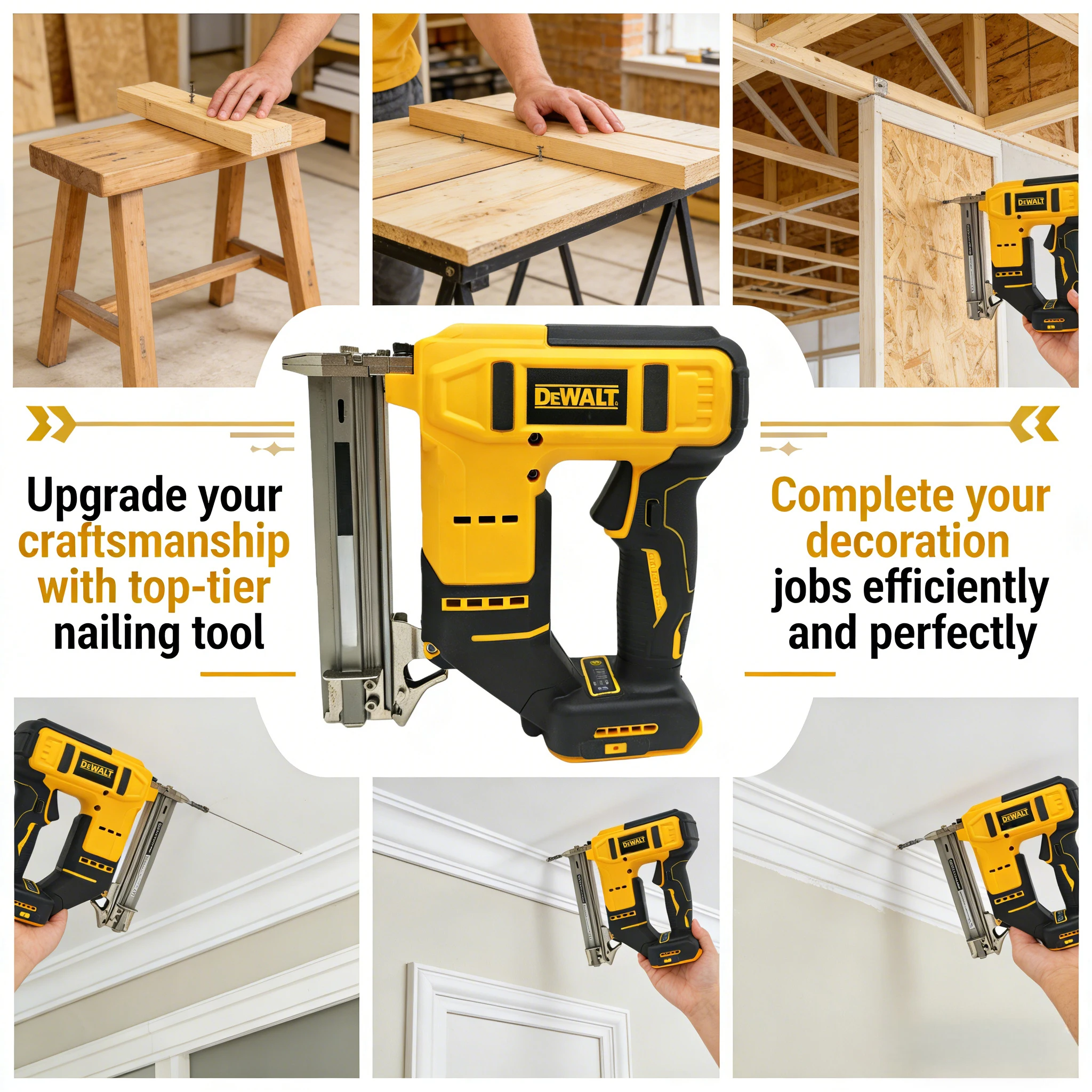 Woodworking Nail Gun - DEWALT Compact 18 Gauge Cordless Nail
