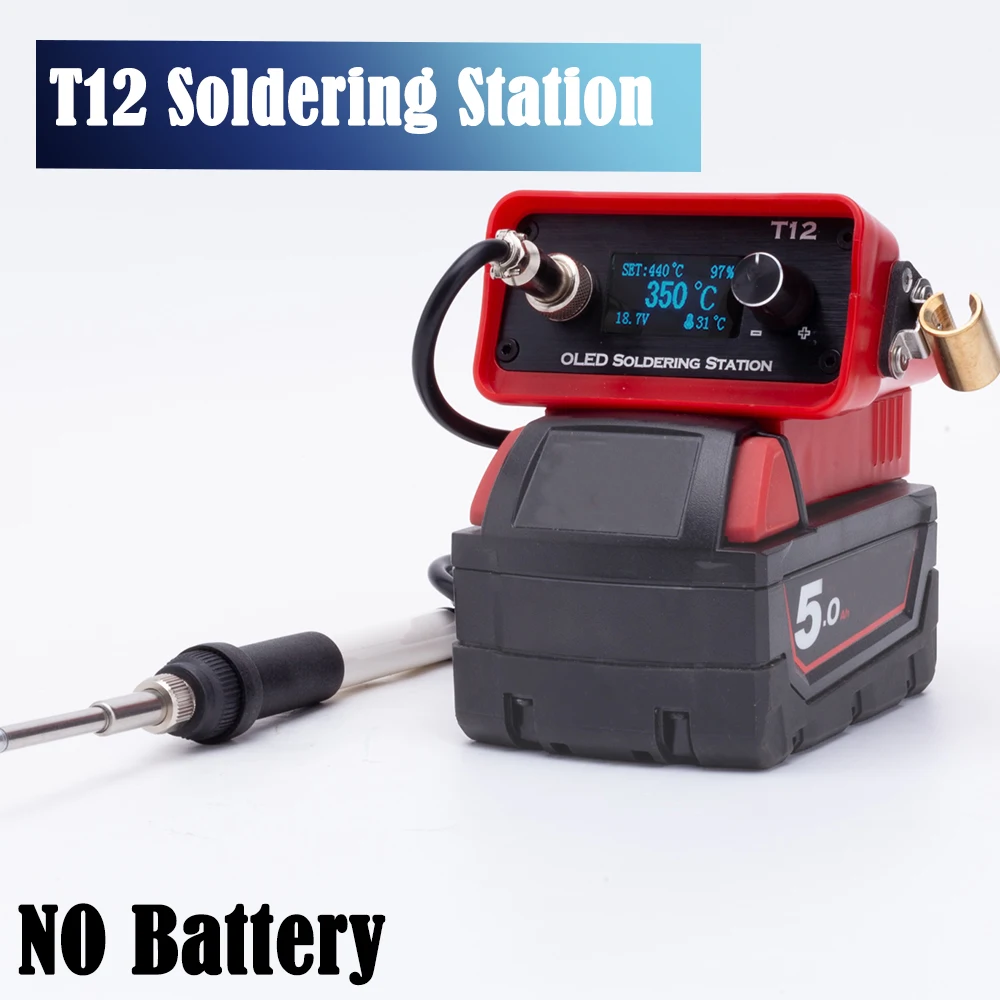 Milwaukee Drill M12 Fuel - OLED T12 Cordless Soldering Iron Station
