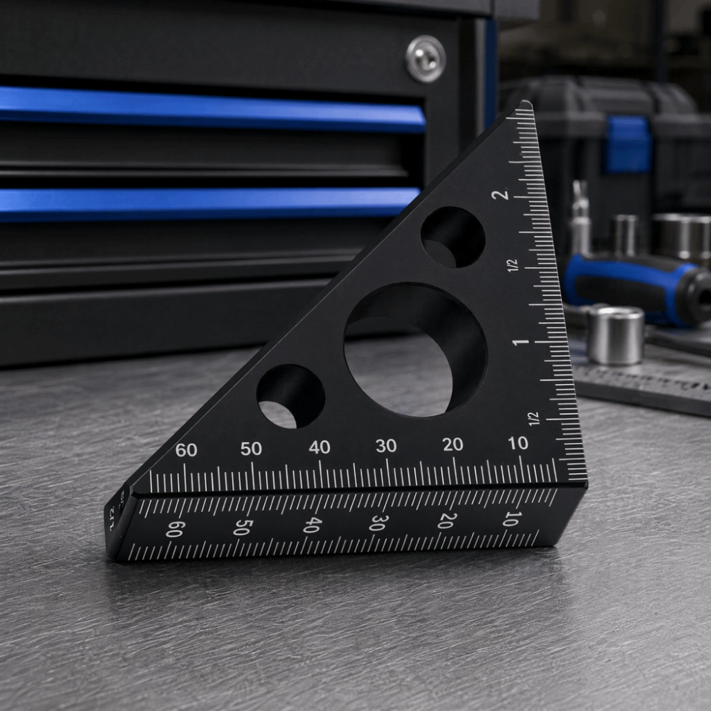 Woodworking Workshop Layout - Aluminum Alloy Triangle Ruler Thickened Design