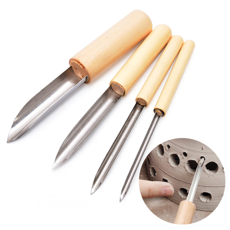 Pottery Tool Puncher 4 Pieces/ - Wood Chisel Set 评论和价格