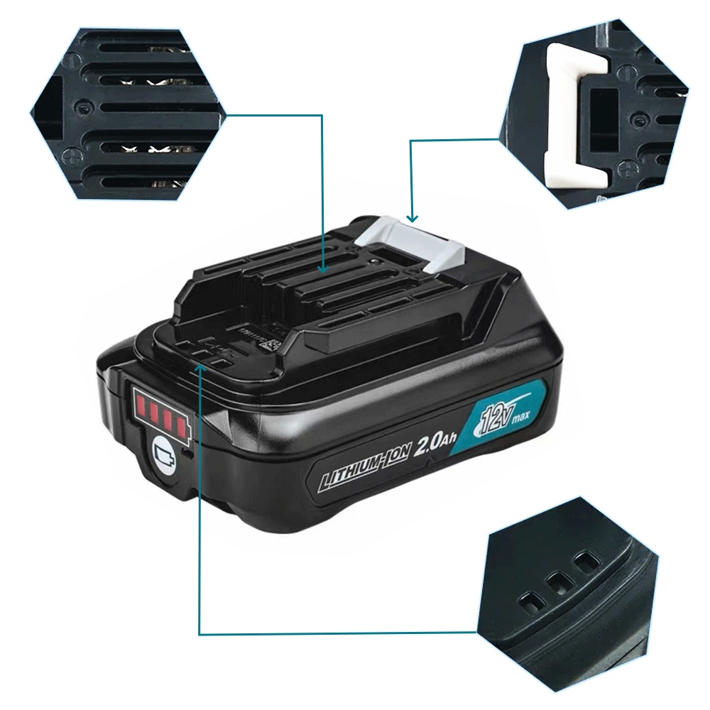 1PCS 10.8V 12V Max 2.0Ah Li-io - Makita Drill Hp1640 评论和价格