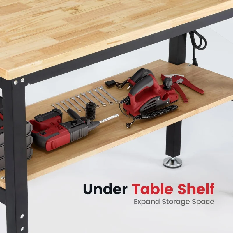 Work Table for Garage Adjustab - Woodworking Garage 评论和价格