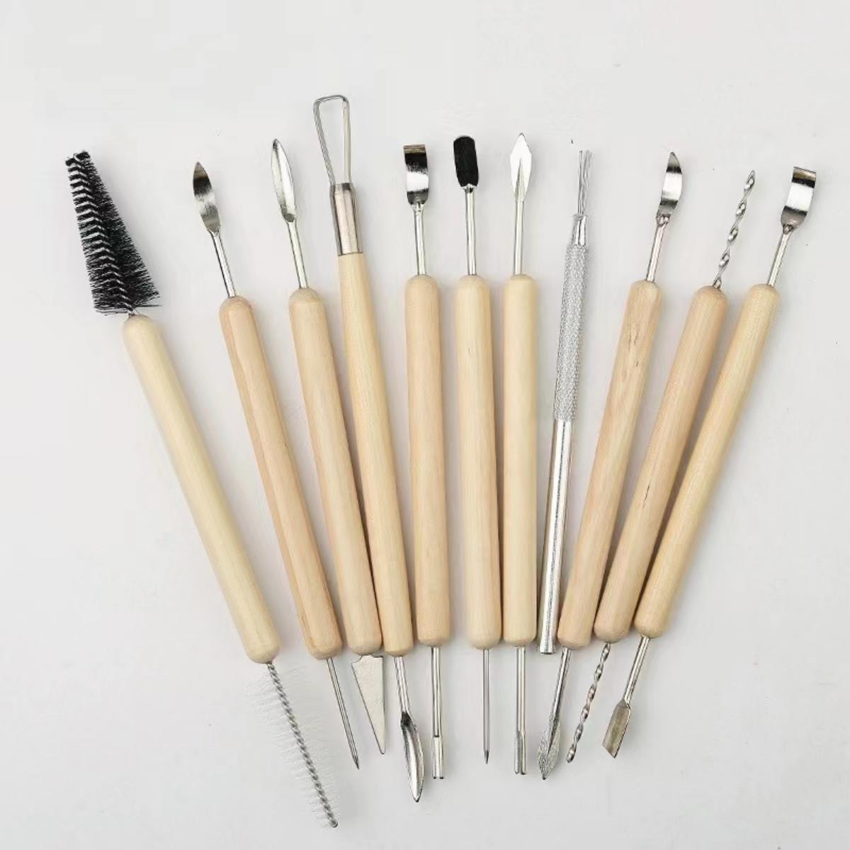 1SET Pottery Clay Sculpting Mo - Wood Chisel Set 评论和价格