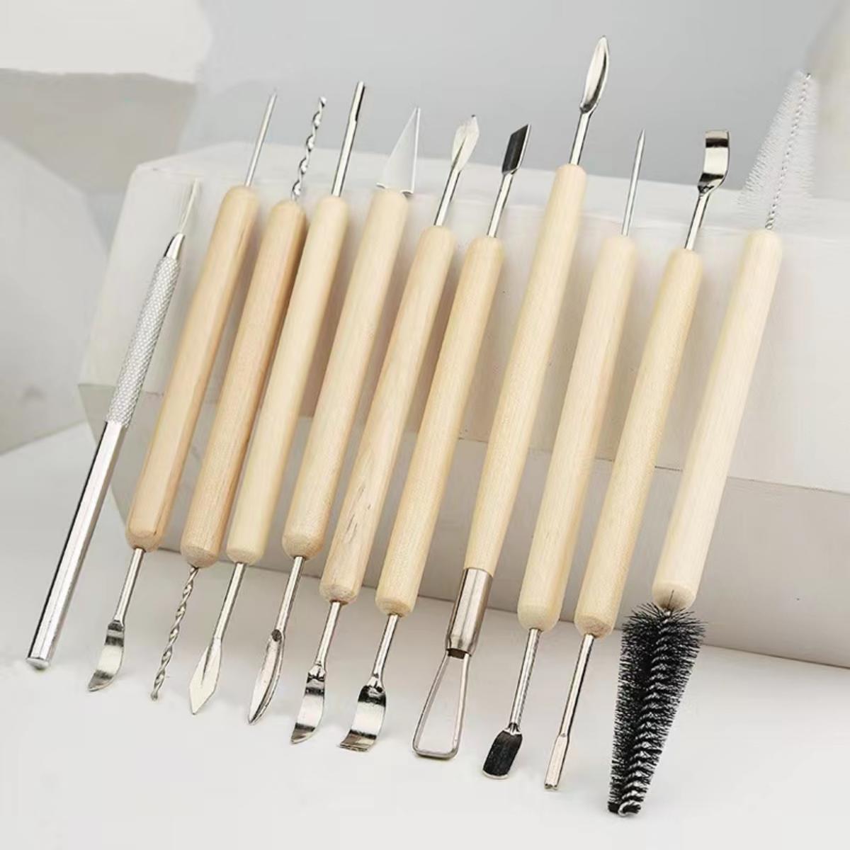 1SET Pottery Clay Sculpting Mo - Wood Chisel Set 评论和价格