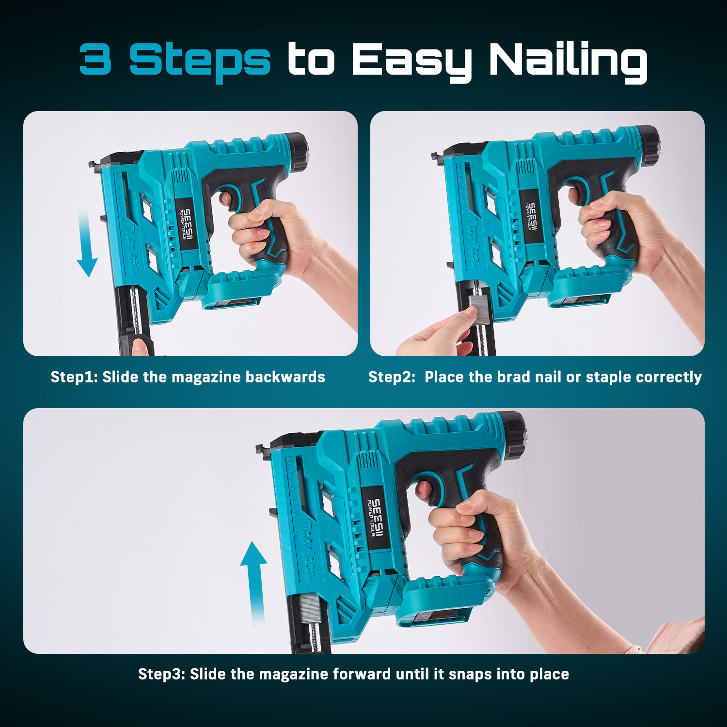 SEESII Electric Nail Gun Cordl - Woodworking Nail Gun 评论和价格