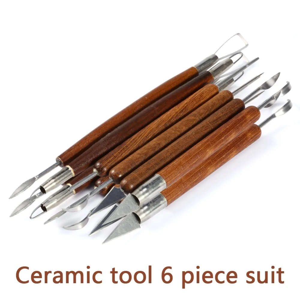 6PCS Sculpting Tool Pottery Wo - Wood Chisel Set 评论和价格