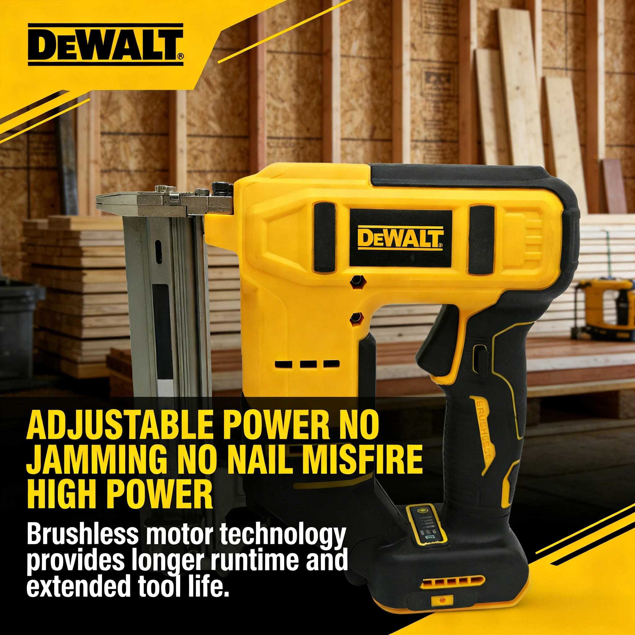 DEWALT Compact 18 Gauge Cordle - Woodworking Nail Gun 评论和价格