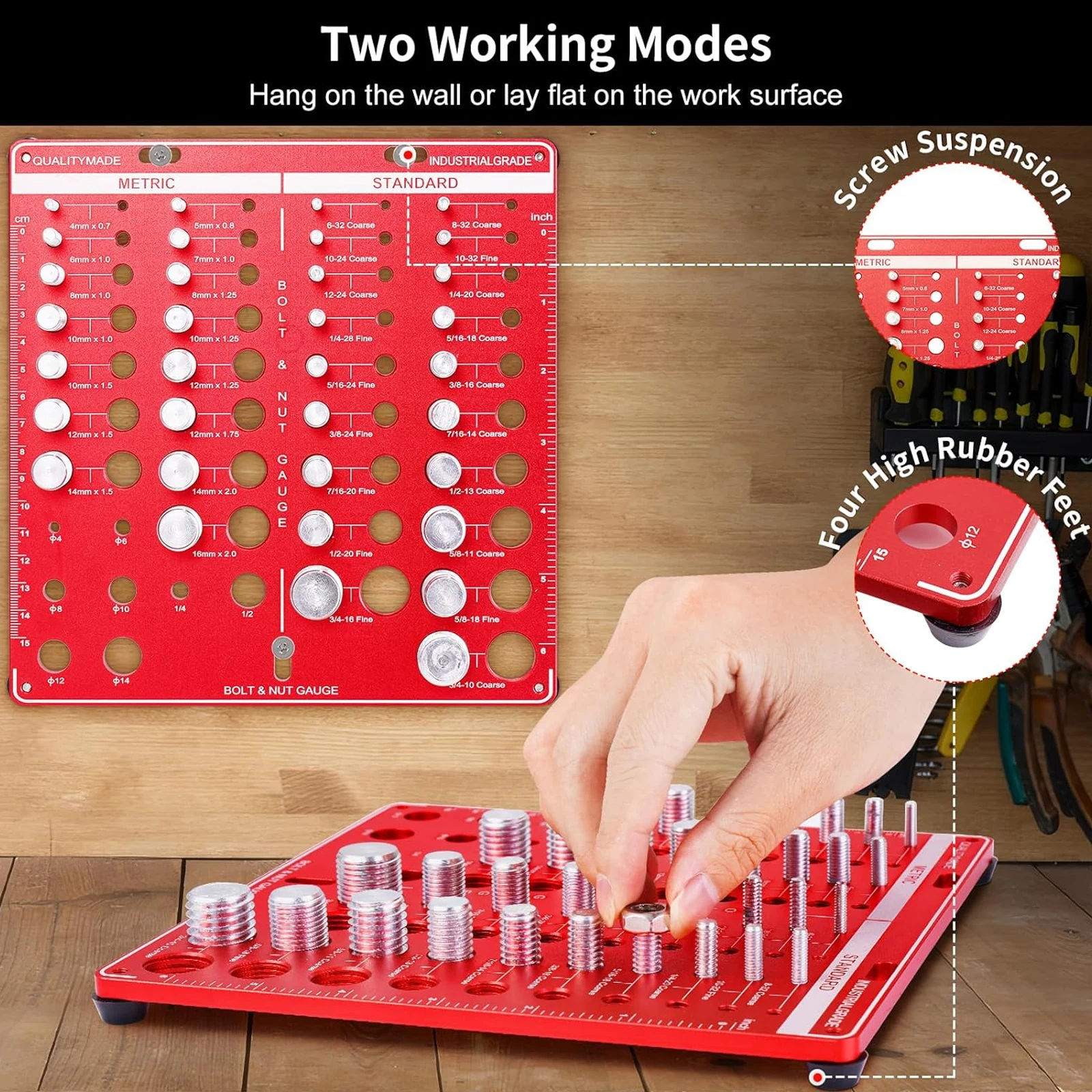 Nut and Bolt Thread Gauge Set  - Woodworking Garage 评论和价格
