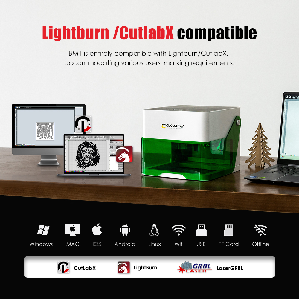Cloudray 5000mw CNC Mini Laser - Woodworking Finishing 评论和价格