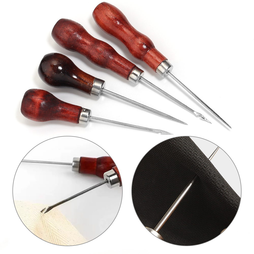 Wooden Handle Awls DIY Leather - Woodworking Shoes 评论和价格