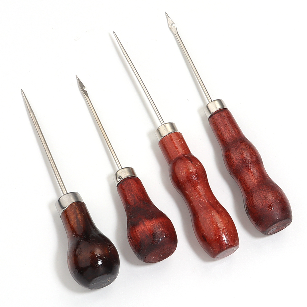Wooden Handle Awls DIY Leather - Woodworking Shoes 评论和价格
