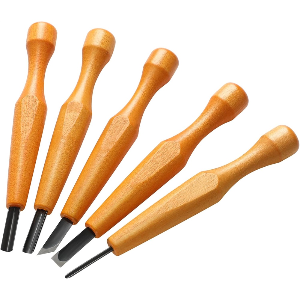 5 Pcs Linocut Carving Tools Se - Wood Chisel Set 评论和价格