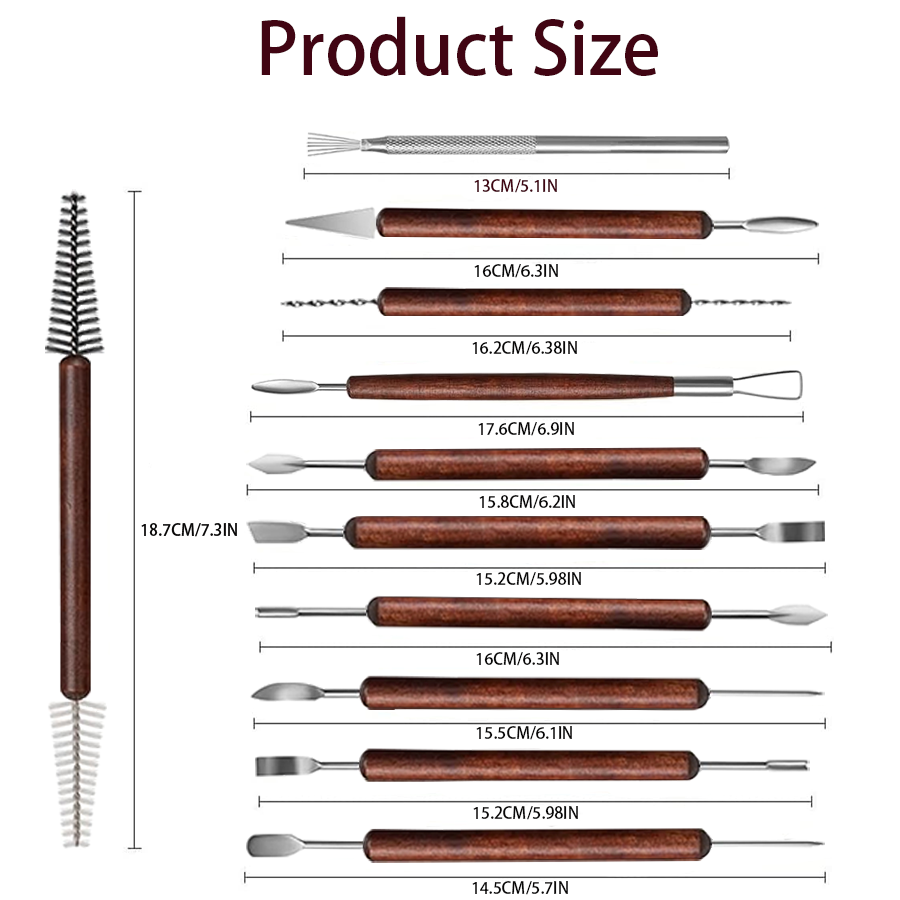 25/40Pcs Pottery & Clay Sculpt - Wood Chisel Set 评论和价格