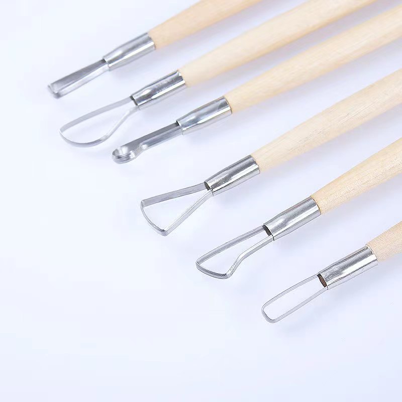6PCS wooden handle wax pottery - Wood Chisel Set 评论和价格