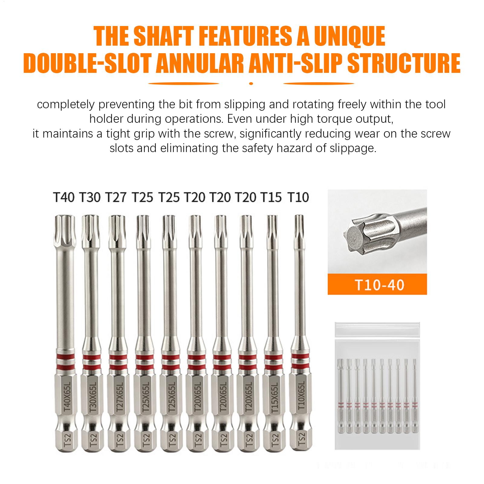 Hex Bit Set 10 Pieces 65mm S2  - Woodworking Garage 评论和价格